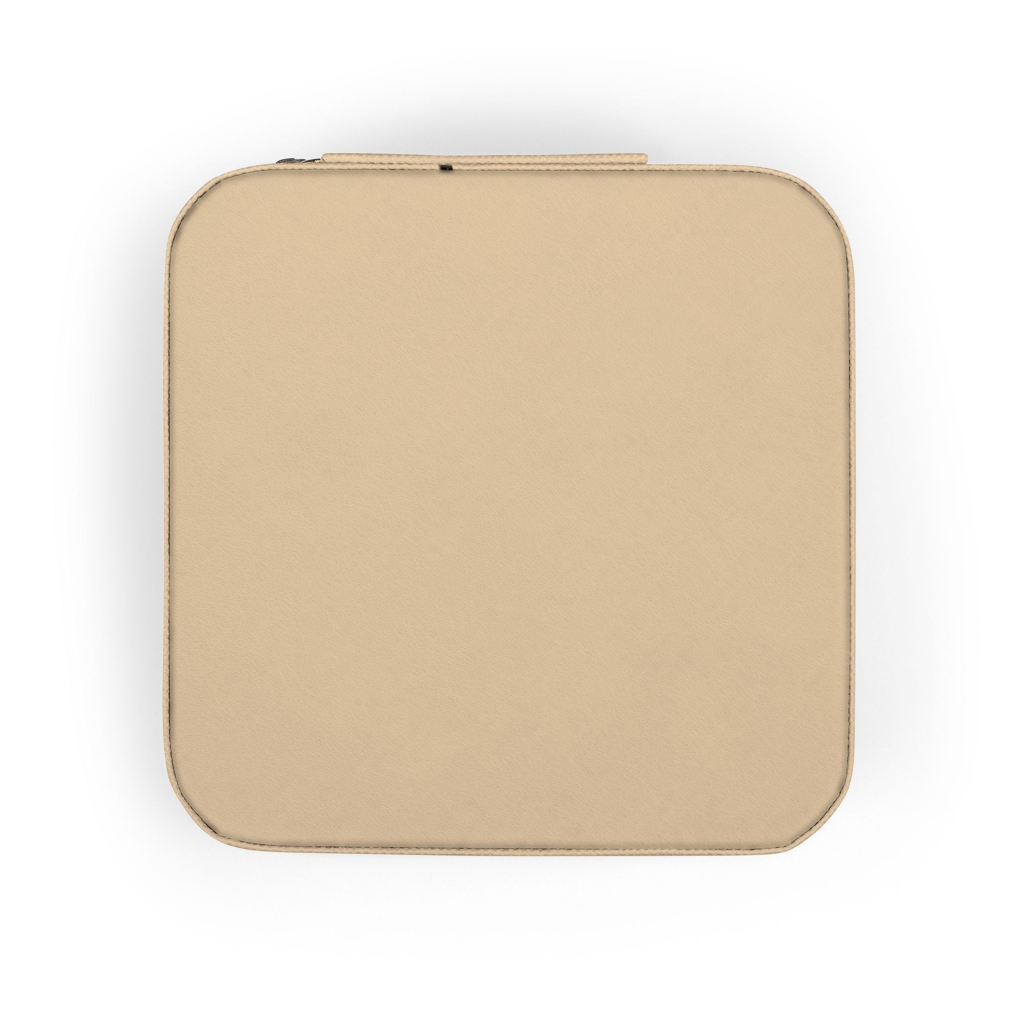 Travel Jewelry Case — Compact Rose Gold Jewelry Organizer with Ring Slots & Compartments