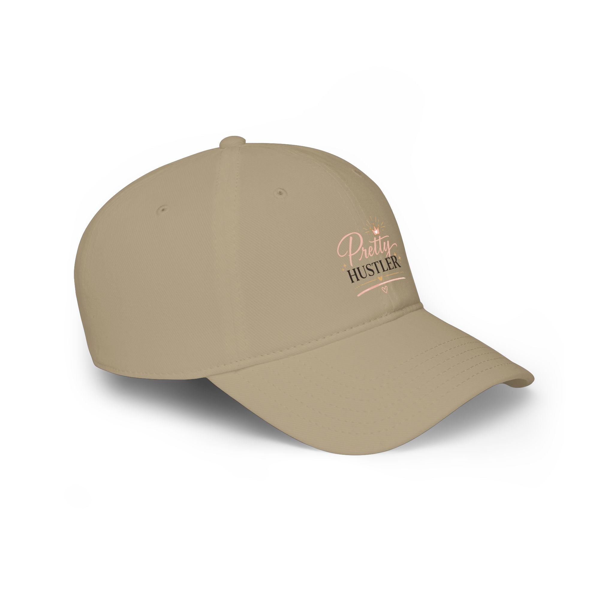 Pretty Hustler Baseball Cap — Embroidered Feminine Motivational Hat