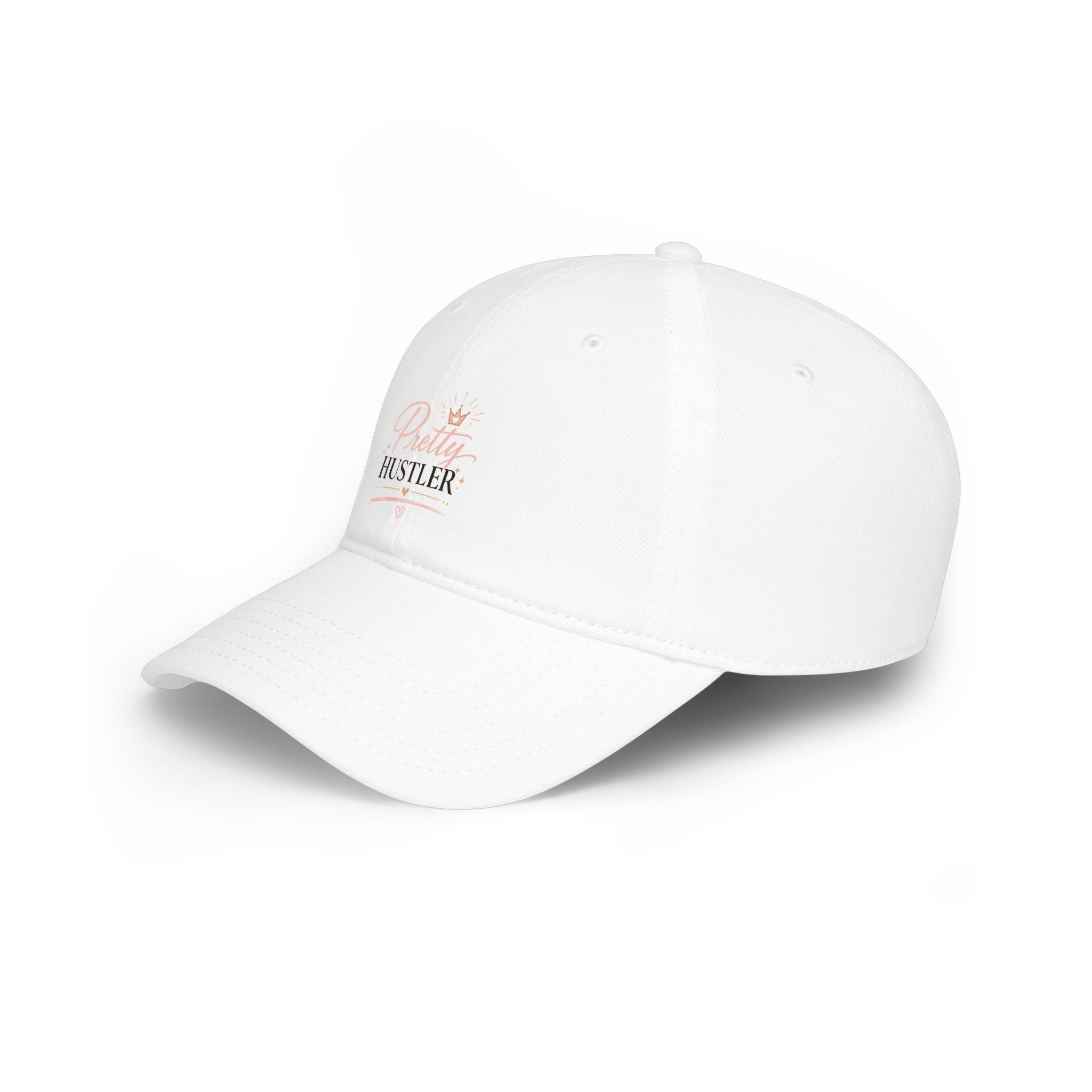 Pretty Hustler Baseball Cap — Embroidered Feminine Motivational Hat