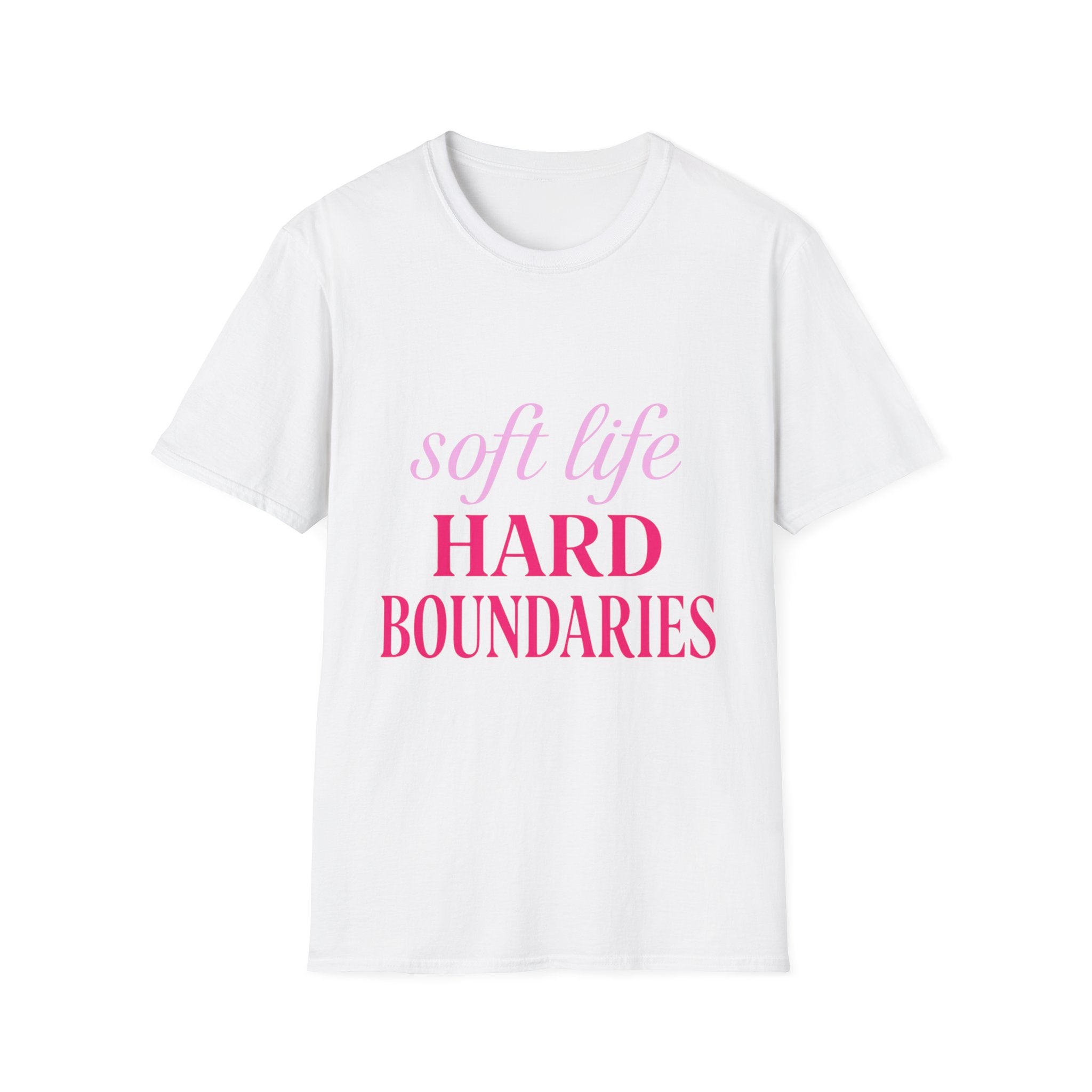 Soft Life, Hard Boundaries T-Shirt — Feminine Self-Care Graphic Tee