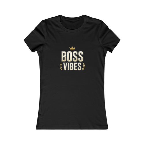 Boss Vibes Women's Tee – Empowering Crown Graphic Shirt