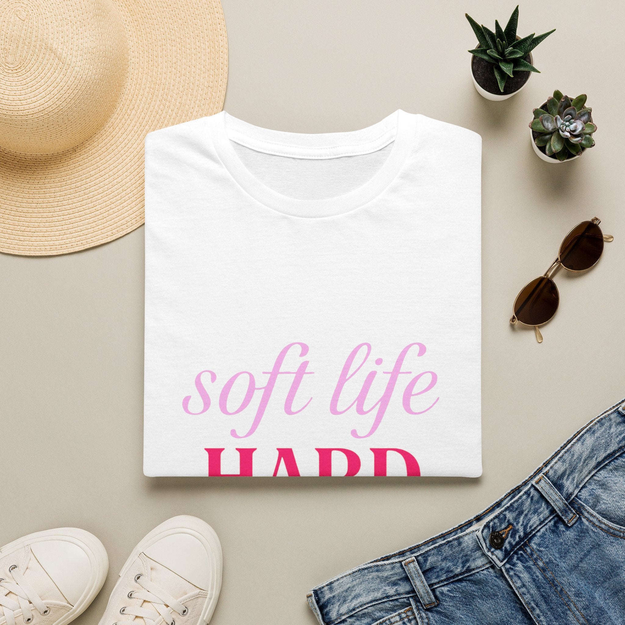 Soft Life, Hard Boundaries T-Shirt — Feminine Self-Care Graphic Tee