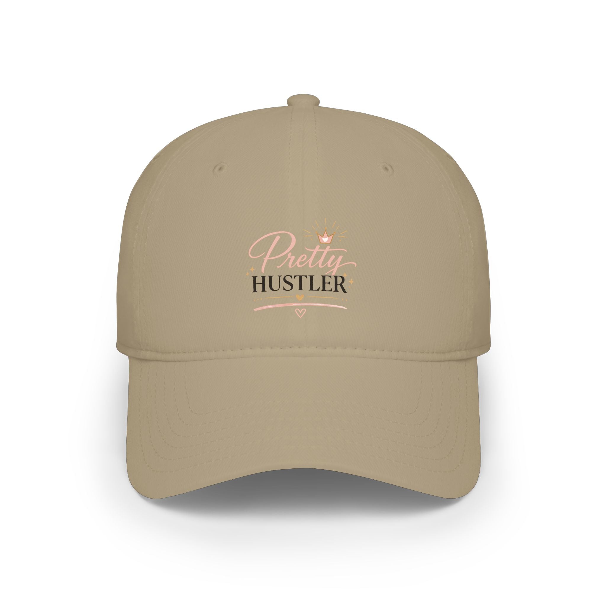 Pretty Hustler Baseball Cap — Embroidered Feminine Motivational Hat