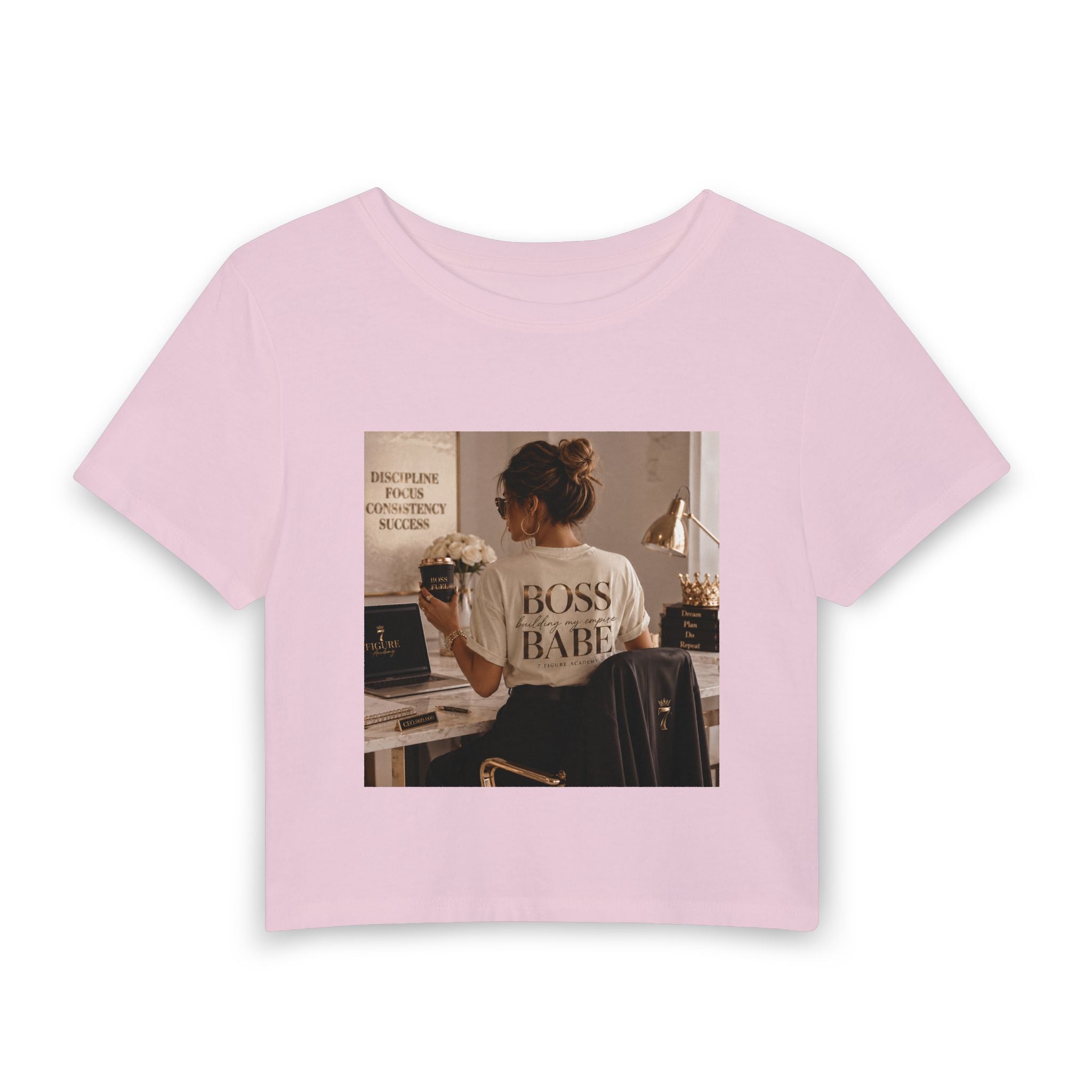 Boss Babe Crop Tee — Women's Motivational Graphic Baby T-Shirt